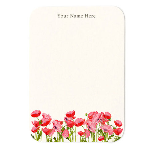 Small Note Card Poppies - Small Note Cards by Felix Doolittle