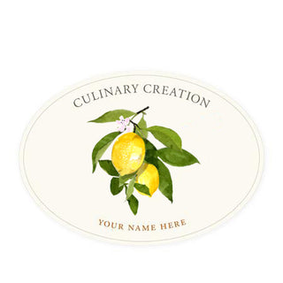 Lemon Branch - Oval Kitchen Labels