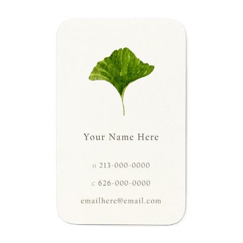 Ginkgo Leaf - Personal Calling Cards
