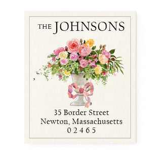 Floral Centerpiece - Return Address Labels