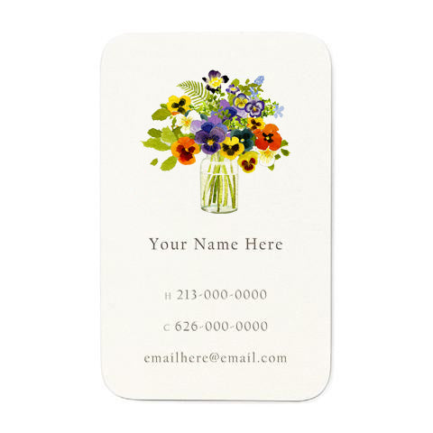 Pansies - Personal Calling Cards