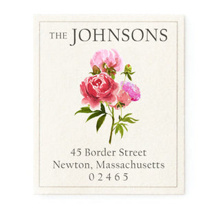 Peony Blossoms - Return Address Labels