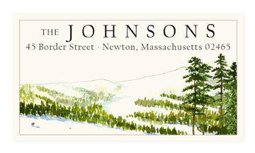 Ski Country - Panoramic Return Address Labels