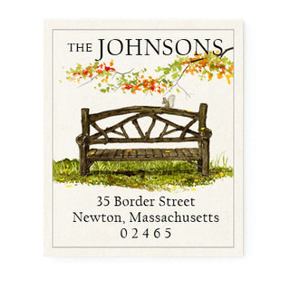 Central Park Bench - Return Address Labels