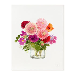 Autumn Dahlias - Art Print