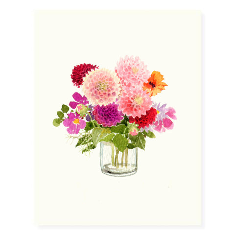 Autumn Dahlias - Occasion Card