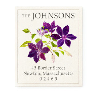 Grape Clematis - Return Address Labels