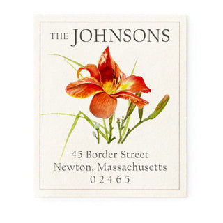 Orange Daylily - Return Address Labels