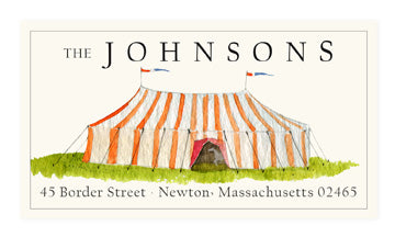 Striped Soiree - Panoramic Return Address Labels