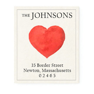 Red Heart - Return Address Labels