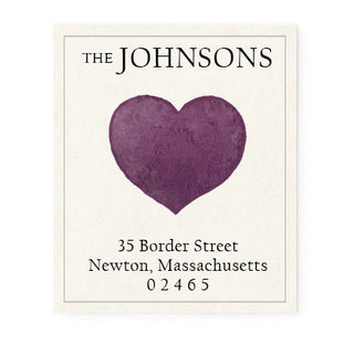 Plum Heart - Return Address Labels