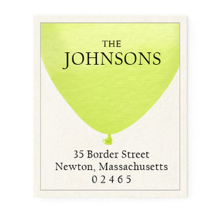 Spring Green Balloon - Return Address Labels
