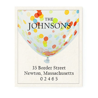 Confetti Balloon - Return Address Labels