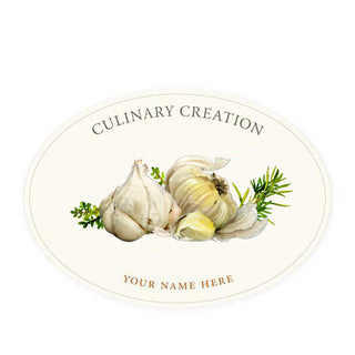 Garlic - Oval Kitchen Labels