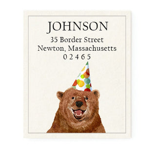 Party Bear - Return Address Labels