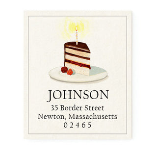 Slice of Cake - Return Address Labels