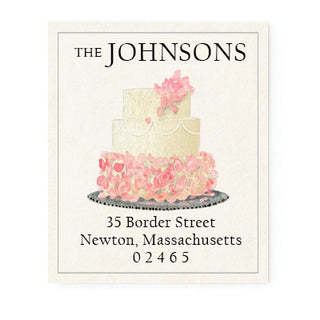 Rose Tiered Cake - Return Address Labels