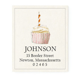 Swirl Cupcake - Return Address Labels