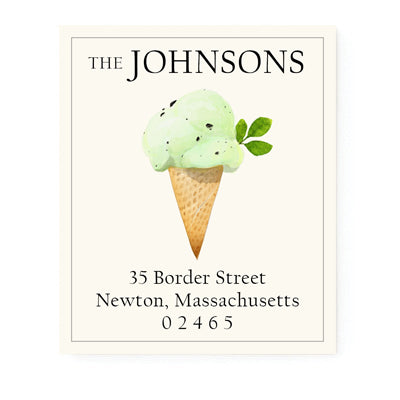 Mint Chocolate Chip - Return Address Labels
