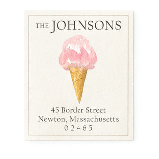 Strawberry Ice Cream - Return Address Labels