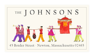 Wedding Parade - Panoramic Return Address Labels