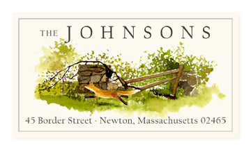Fox And Fence - Panoramic Return Address Labels