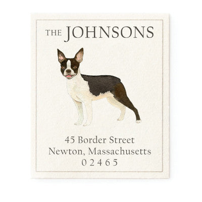 Boston Terrier - Return Address Labels