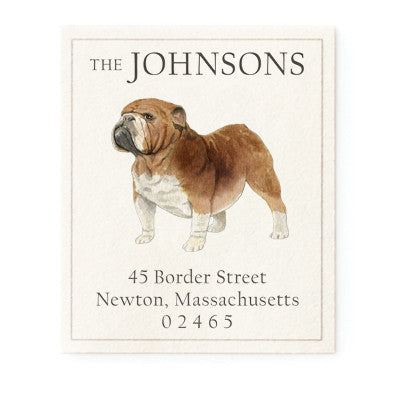 English Bulldog - Return Address Labels