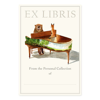 Piano Bear - Fill-in Bookplates