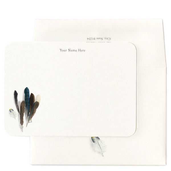 Feather Collection 2 - Personalized Note Cards by Felix Doolittle