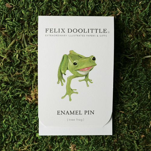 Happy Frog Wooden Pin