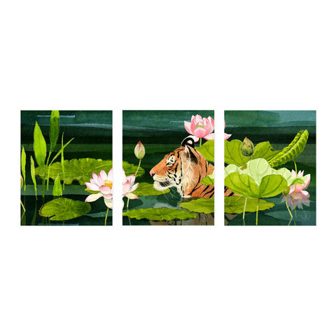 Water Tiger - Triptych