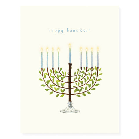 Glowing Menorah - Occasion Card