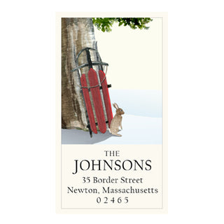 Leaning Sled - Panoramic Return Address Labels
