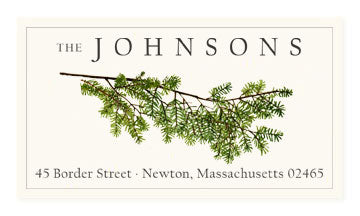 Evergreen Sprig - Panoramic Return Address Labels