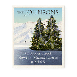 Lighted Trees - Return Address Labels