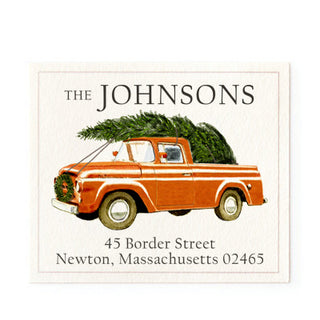 Christmas Red Truck - Return Address Labels