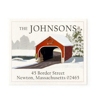 Holiday Covered Bridge - Return Address Labels