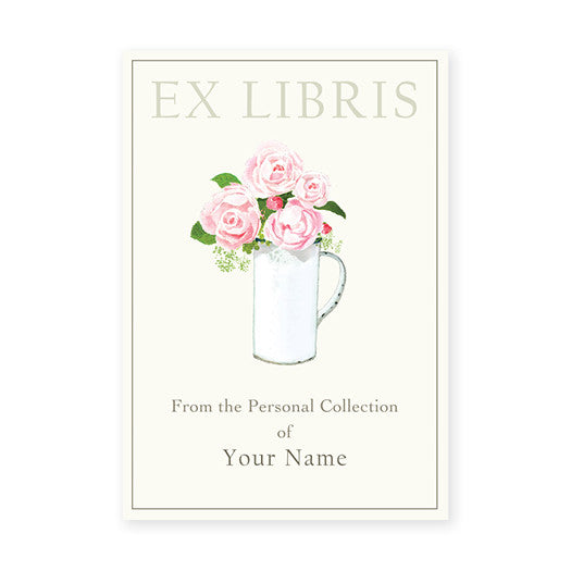 Roses in White Pitcher - Bookplates