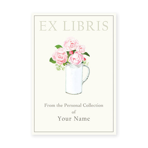 Roses in White Pitcher - Bookplates