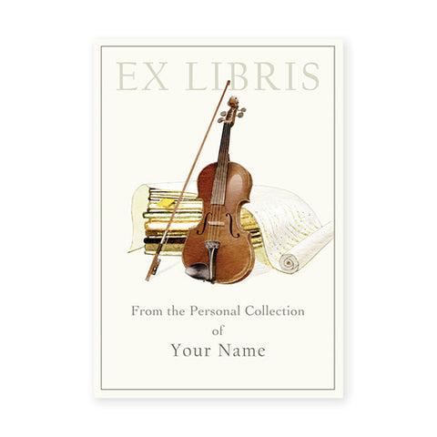 Violin and Scroll - Bookplates