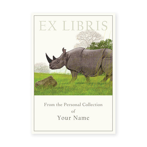 African Rhino - Bookplates