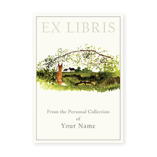 Fox with Arched Branch - Bookplates