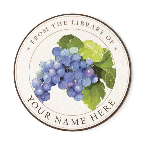 Grapes - Ex Libris Medallions