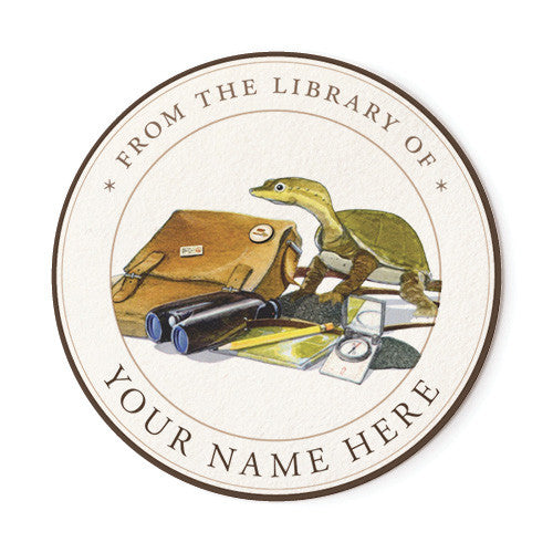 Turtle and Compass - Ex Libris Medallions