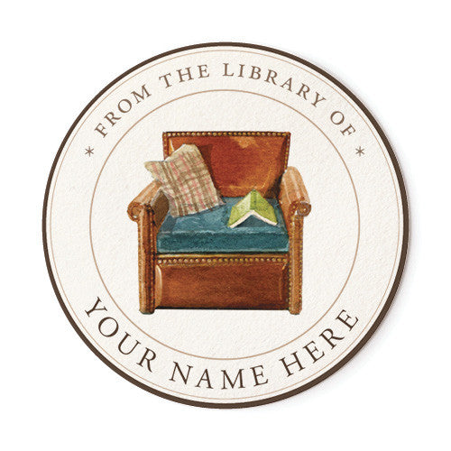 Reading Chair - Ex Libris Medallions