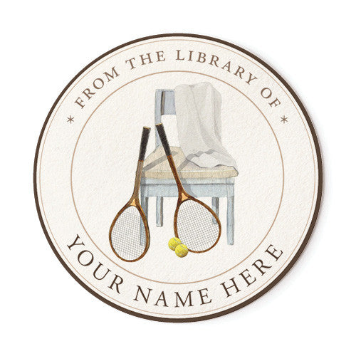 Tennis Racquets - Ex Libris Medallions