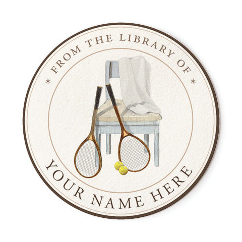 Tennis Racquets - Ex Libris Medallions