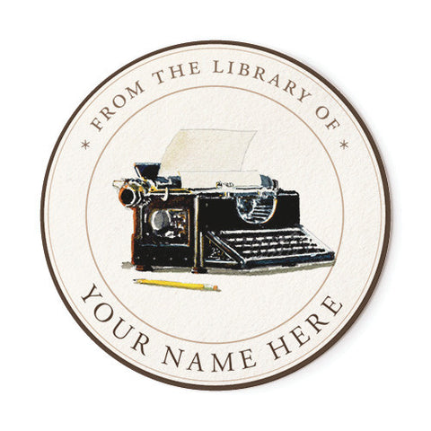 Vintage Typewriter - Ex Libris Medallions