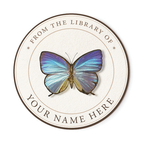 Blue Morpho - Ex Libris Medallions